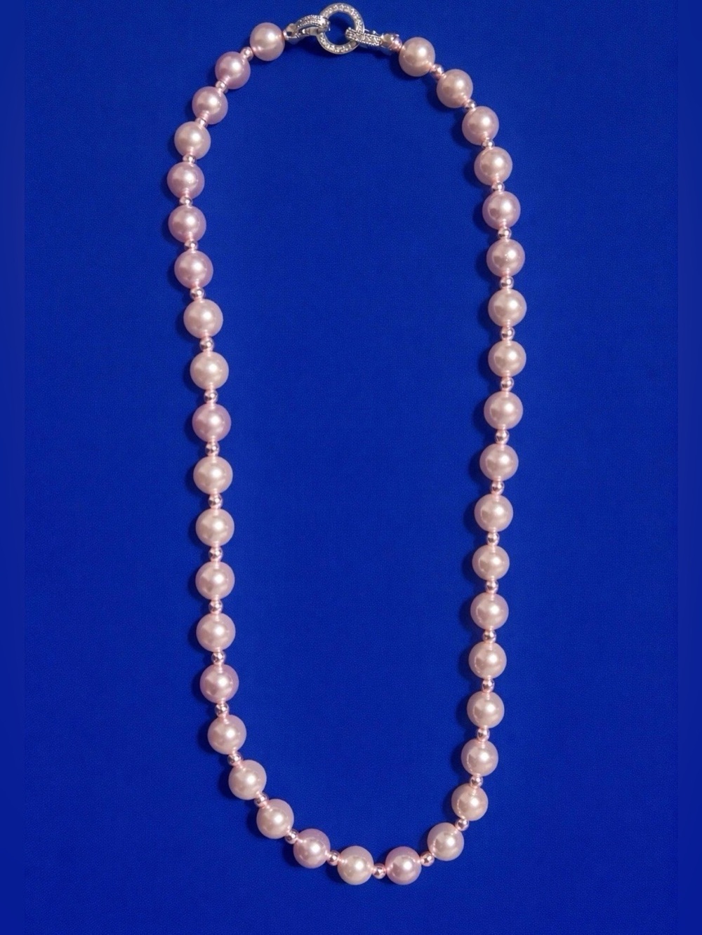 Elegant Pink Pearl Strand Necklace for Women